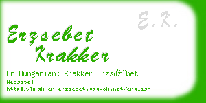 erzsebet krakker business card